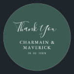 Sticker Rond Mariage de texte simple Emerald White<br><div class="desc">Ajoutez une touche élégante à votre décor mariage grâce à notre Sticker rond Mariage classique émérite blanc. Doté d'un riche arrière - plan émeraude et d'un texte blanc immaculé, cet autocollant est parfait pour sceller des invitations de mariage, décorer des ballotins ou ajouter une touche personnelle à tout article mariage....</div>