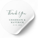 Sticker Rond Mariage de texte vert Emerald simple<br><div class="desc">Levez votre papeterie mariage avec cet élégant Sticker émérite vert texte Mariage classique rond. Doté d'un design intemporel, cet autocollant présente un texte vert émeraude sur un arrière - plan épuré et minimaliste, ce qui en fait la touche finale parfaite pour les invitations, enveloppes, faveurs de fête, ou notes de...</div>
