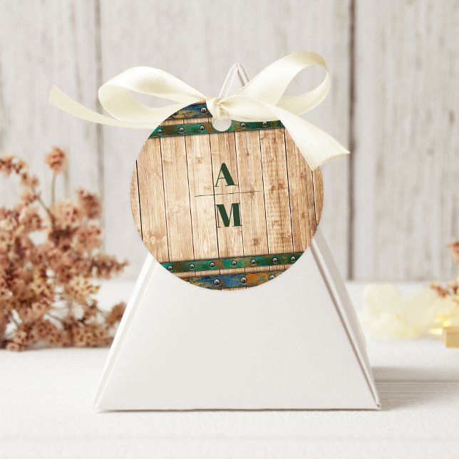 Sticker Rond Mariage de vignoble chic moderne (Créateur téléchargé)