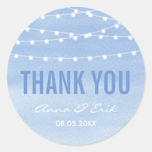 Sticker Rond Mariage de voyants de chaîne aquarelle