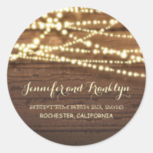 Sticker Rond Mariage des feux de bois et de cordes