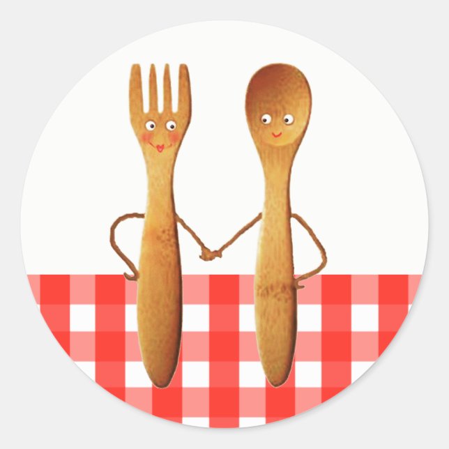 Sticker Rond Mariage d'été (Devant)