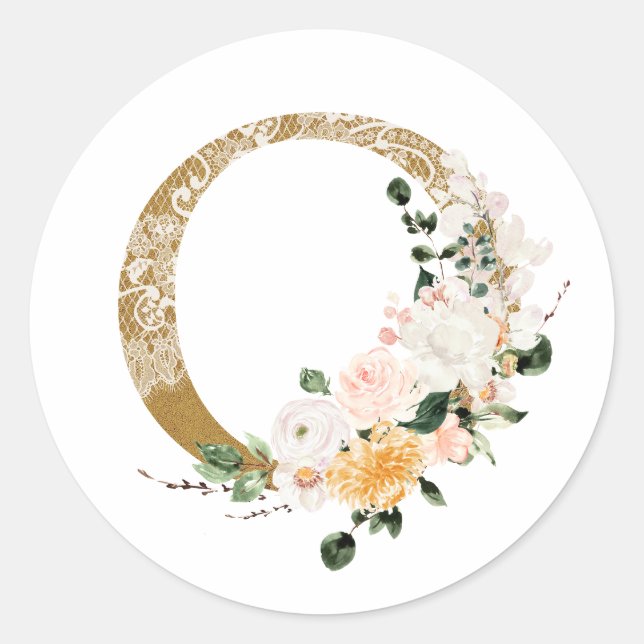 Sticker Rond Mariage d'été du printemps O (Devant)