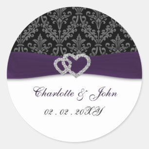 Sticker Rond Mariage Diamante Damas Violet