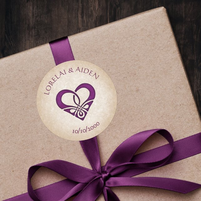 Sticker Rond Mariage d'Imaginaire Celtic Viking (Créateur téléchargé)