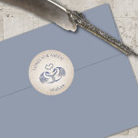 Sticker Rond Mariage d'Imaginaire Celtic Viking<br><div class="desc">Le mariage invite au haut-elfe ou viking au coeur. Les pièces de coordination de cette suite de faire-part de mariage elves dragon comprennent des dragons et des détails Art nouveau avec du texte celtique sur un arrière - plan parchemin. Parfait pour votre gamer rpg, viking, mariage médiéval ou autre occasion....</div>
