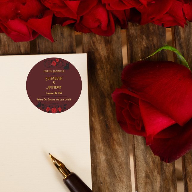 Sticker Rond Mariage d'obligations éternel (Créateur téléchargé)