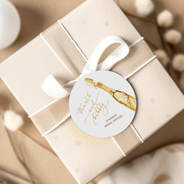 Sticker Rond Mariage doré Champagne (Créateur téléchargé)
