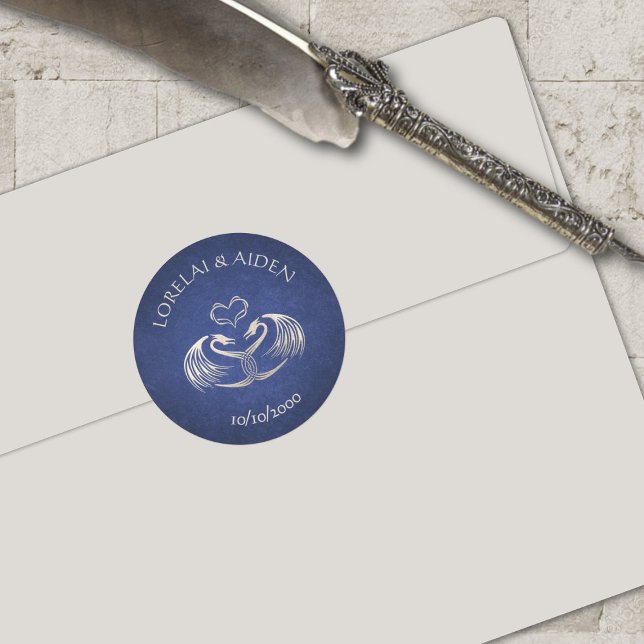 Sticker Rond Mariage Dragon Viking Celtique (Créateur téléchargé)
