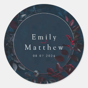 Sticker Rond Mariage du jardin de minuit enchanté