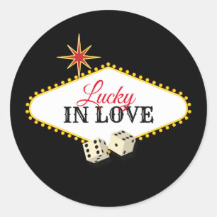 Sticker Rond Mariage du Marquis de Las Vegas en noir