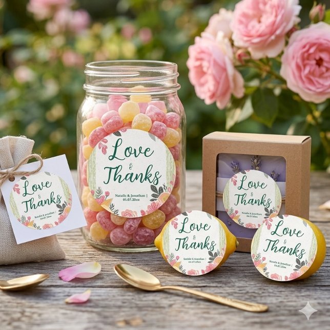 Sticker Rond Mariage Élégant  (Créateur téléchargé)