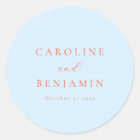 Mariage élégant minimaliste calligraphie bleue ora