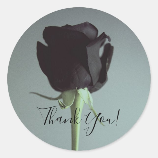 Sticker Rond Mariage Élégant Romantique Gris Sombre Célibataire (Devant)