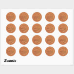 Sticker Rond Mariage en terre cuite dorée<br><div class="desc">Ajoutez un détail raffiné mais chaleureux à votre mariage avec ces autocollants ronds personnalisés avec une illustration minimaliste de la ligne de coucher de soleil contre un arrière - plan orange en terre cuite brillant. Personnalisez-vous avec les noms du couple et la date du mariage pour créer la touche finale...</div>