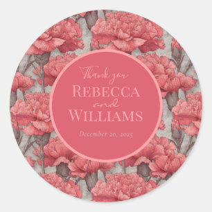 Sticker Rond Mariage extérieur audacieux et personnalisé sur le
