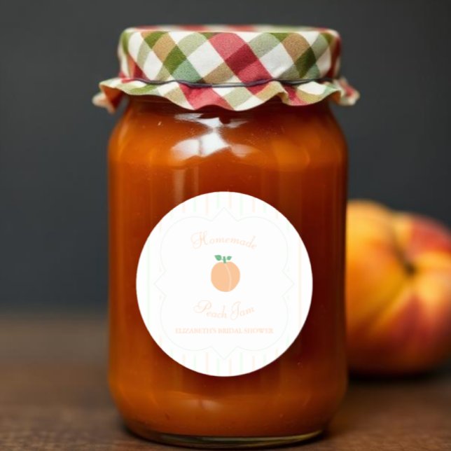 Sticker Rond Mariage fait maison de confiture de pêche parfaite (Créateur téléchargé)