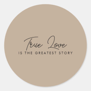 Sticker Rond mariage faveur simple élégant moderne