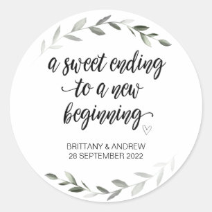 Sticker Rond Mariage Favor Traitement Sac Jam Jar Sweet Début C