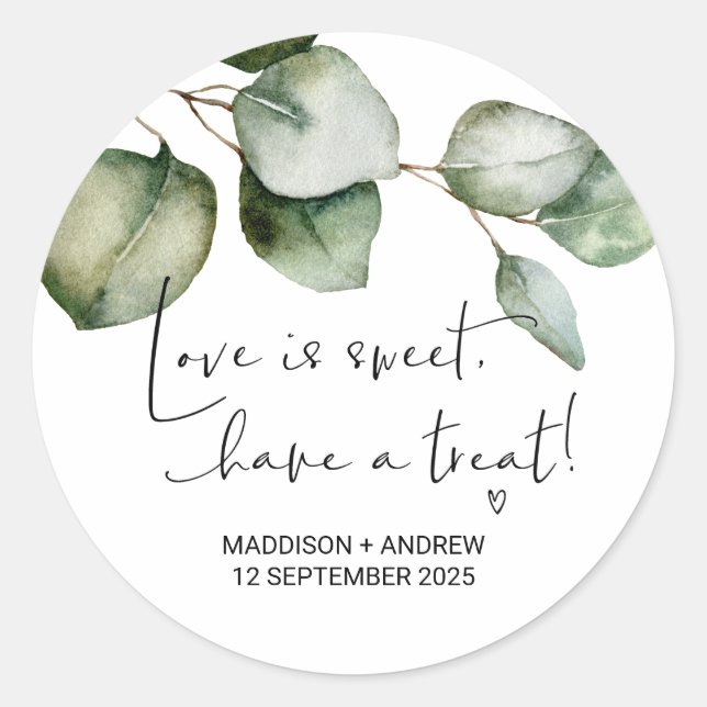 Sticker Rond Mariage Favoriser Merci De Mariée Groom Favor (Devant)