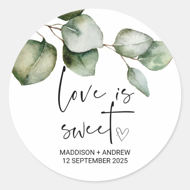 Sticker Rond Mariage Favoriser Merci De Mariée Groom Favor (Devant)