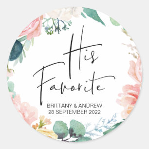Sticker Rond Mariage Favoriser Sa Boîte De Traitement Préférée 