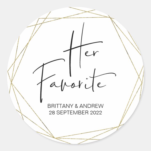 Sticker Rond Mariage Favoriser sa boîte de traitement préférée  (Devant)