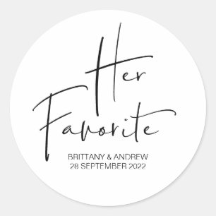 Sticker Rond Mariage Favoriser sa boîte de traitement préférée 