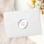 Sticker Rond Mariage Fleur sauvage Elegant Boho<br><div class="desc">Capturez l'essence du design chic et boho avec des tonalités terre moody captivantes et de beaux éléments floraux. Customisez-le sans effort avec vos données personnelles.</div>