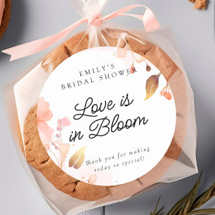 Sticker Rond Mariage Fleurissant Shower de Mariée