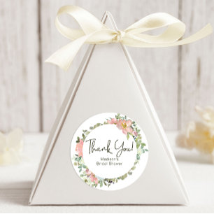 Sticker Rond Mariage floral d'oeillet et de bleuissement