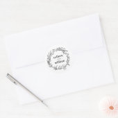 Sticker Rond Mariage folk Fleur sauvage rustique (Enveloppe)