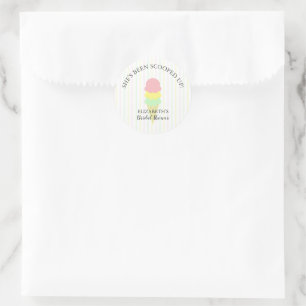 Sticker Rond Mariage Glace à la Crème