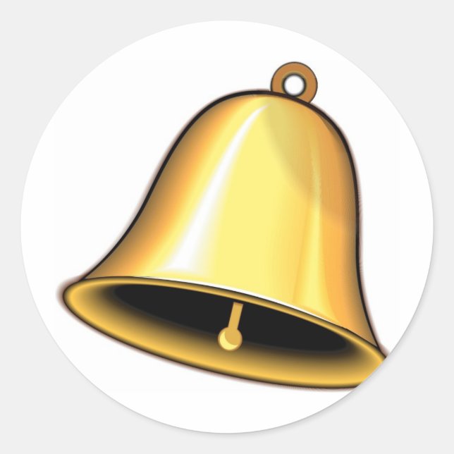 Sticker Rond Mariage Gold Bell (Devant)