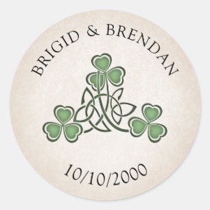 Sticker Rond Mariage irlandais de St. Patrick