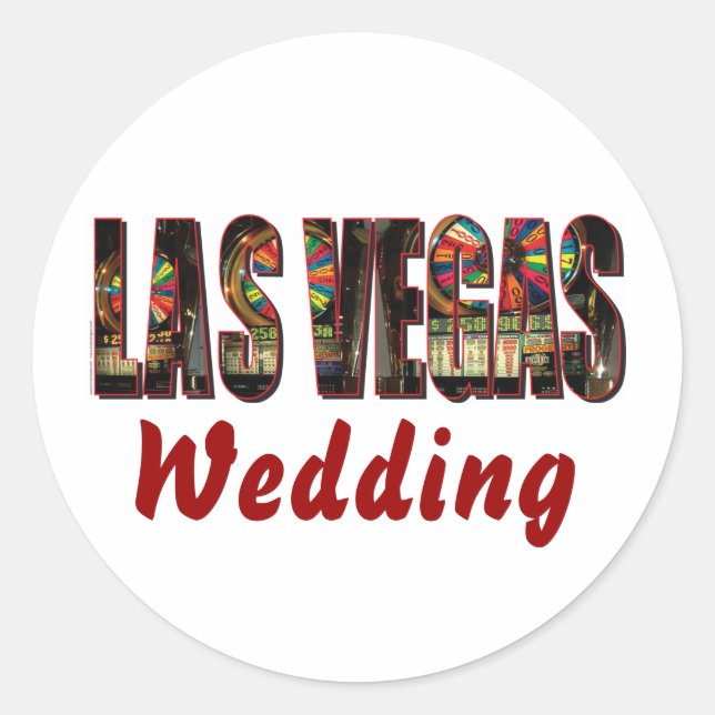 Sticker Rond Mariage Las Vegas (Devant)