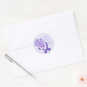 Sticker Rond Mariage Lavender Blush