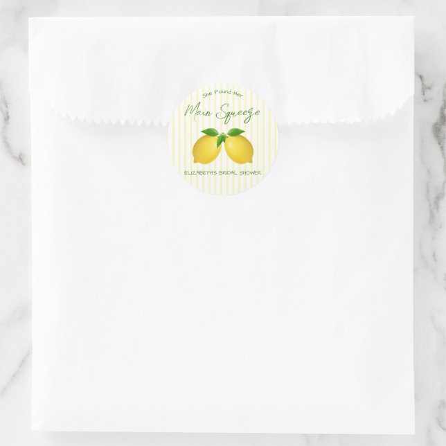 Sticker Rond Mariage Lemon au Citron (Sac)