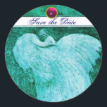 Sticker Rond MARIAGE LOVE PEACOCK blanc, améthyste rose bleu<br><div class="desc">Design élégant et élégant avec une pierre 3d gem, facilement personnalisable avec vos initiales et votre texte, développement graphique numérique par Bulgan Lumini .Facile à customiser avec votre propre texte pour toute occasion comme enregistrer les cartes de remerciements / , douches nuptiales, anniversaires, fêtes, douches fiançailles, ou à peu près...</div>