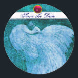 Sticker Rond MARIAGE LOVE PEACOCK blanc, bleu rose rouge rubis<br><div class="desc">Design élégant et élégant avec une pierre 3d gem, facilement personnalisable avec vos initiales et votre texte, développement graphique numérique par Bulgan Lumini .Facile à customiser avec votre propre texte pour toute occasion comme enregistrer les cartes de remerciements / , douches nuptiales, anniversaires, fêtes, douches fiançailles, ou à peu près...</div>