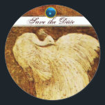 Sticker Rond MARIAGE LOVE PEACOCK brun blanc, saphir bleu<br><div class="desc">Design élégant et élégant avec une pierre 3d gem, facilement personnalisable avec vos initiales et votre texte, développement graphique numérique par Bulgan Lumini .Facile à customiser avec votre propre texte pour toute occasion comme enregistrer les cartes de remerciements / , douches nuptiales, anniversaires, fêtes, douches fiançailles, ou à peu près...</div>