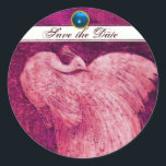 Sticker Rond MARIAGE LOVE PEACOCK rose blanc, saphir bleu<br><div class="desc">Design élégant et élégant avec une pierre 3d gem, facilement personnalisable avec vos initiales et votre texte, développement graphique numérique par Bulgan Lumini .Facile à customiser avec votre propre texte pour toute occasion comme enregistrer les cartes de remerciements / , douches nuptiales, anniversaires, fêtes, douches fiançailles, ou à peu près...</div>