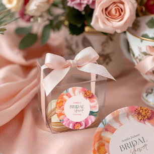 Sticker Rond mariage lumineux et audacieux avec motifs floraux
