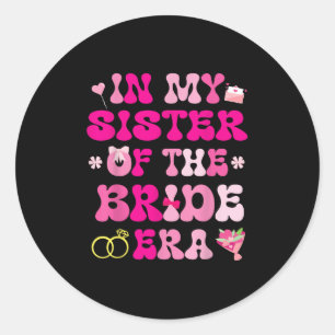 Sticker Rond Mariage Mariage Des Coeurs Fleurs Dans Ma Soeur De