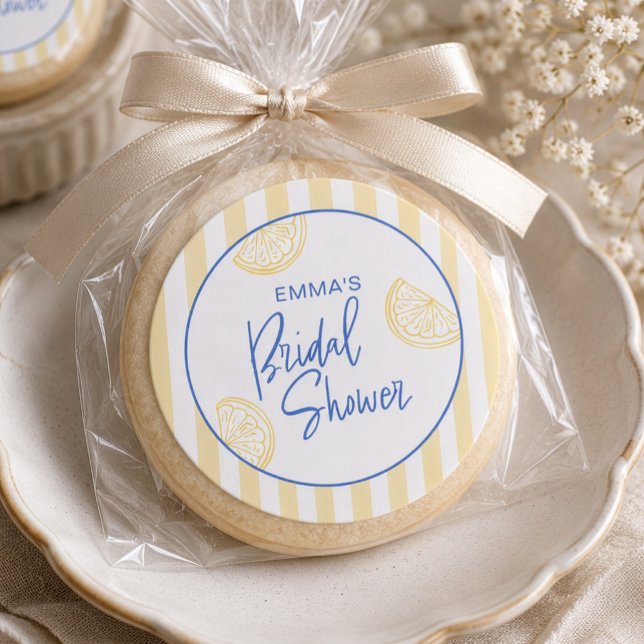 Sticker Rond Mariage Méditerranéen au Citron (Créateur téléchargé)