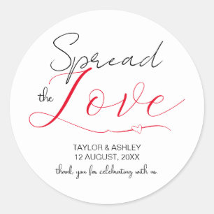 Sticker Rond Mariage minimal script Amour partagé
