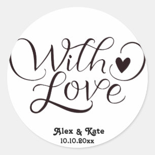 Sticker Rond Mariage minimaliste