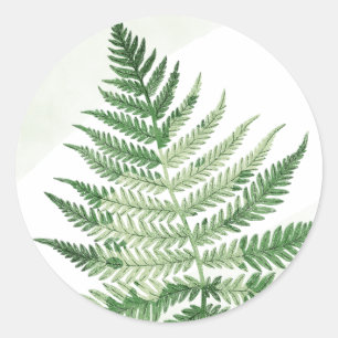 Sticker Rond Mariage minimaliste de foune verte