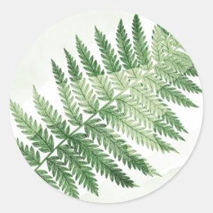 Sticker Rond Mariage minimaliste de foune verte