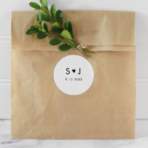 Sticker Rond Mariage minimaliste EVERLEIGH